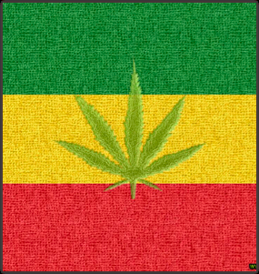 Poduszka stylu "Jasiek" reggae marihuana