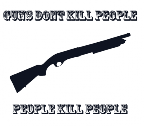 Guns dont kill people biała