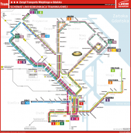 Gdańsk - schemat komunikacji tramwajowej