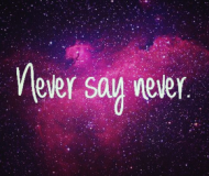 miś never say never