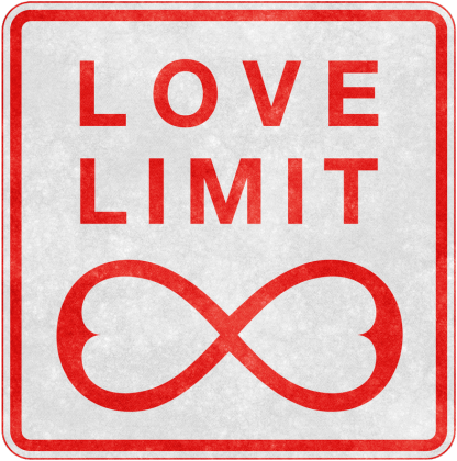 T-Shirt damski - Love Limit - biały