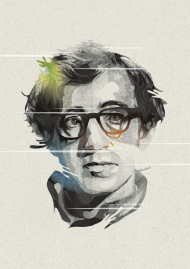 Woody Allen portrait design