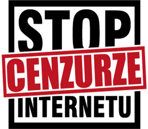 Stop cenzurze Internetu - biała koszulka