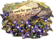 napis na kamieniu - I'll wait for you there