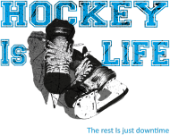Hockey is Life white, hokej