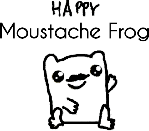 Happy Moustache Frog - Miś