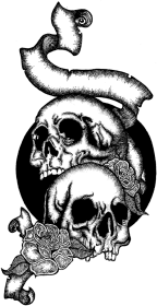 Black Art Skulls Male