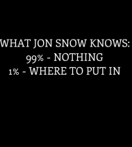 what jon snow knows - czarna (unisex)