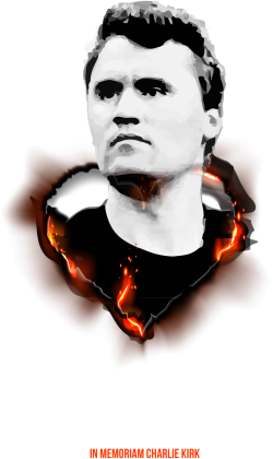 In Memoriam Charlie Kirk - koszulka dmaska czarna