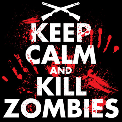 Bluza damska, czarna''Keep Calm and Kill Zombies''