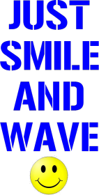 Bluza z kapturem Just smile and wave