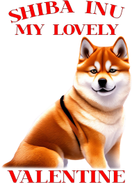 Koszulka-Shiba inu my lovely valentine