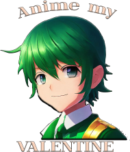 Koszulka z napisem Anime my valentine