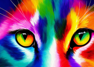 Plakat -kocie oczy full kolor