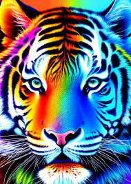Plakat pionowy -Tygrys