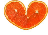 Koszulka Damska -Serce w kształcie pomarańczy