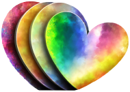 Magnes serce  -Kolorowe serca
