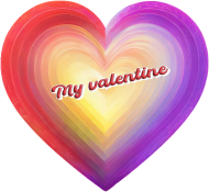 KoszulkaDamska-"Pastelowe serce z napisem 'My Valentine'