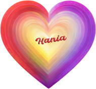 Magnes serce -Pastelowe serce z imieniem Hania