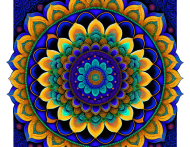 Maseczka-"Mandala Uspokajające Kwiaty w Symetrycznej Aranżacji"