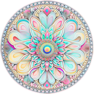 Kubek-"Mandala Uspokajające Kwiaty w Symetrycznej Aranżacji"