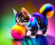 Torba-kotek z piłka