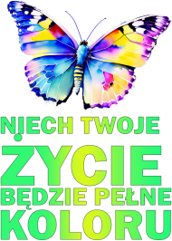 Koszulka długi rękaw-"Niech twoje życie będzie pełne koloru"