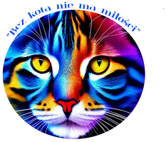 Kubek-"Kolorowa kocia artystyczna ekspresja"