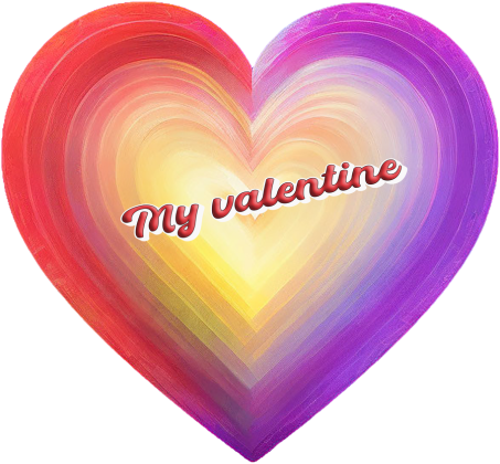 Koszulka Dziecięca-"Pastelowe serce z napisem 'My Valentine'"