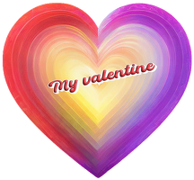 Kubek-"Pastelowe serce z napisem 'My Valentine'"