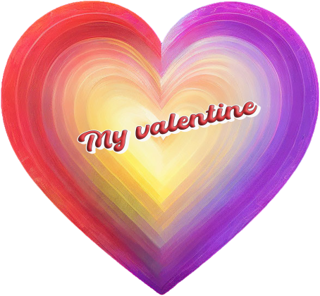 Koszulka Damska-"Pastelowe serce z napisem 'My Valentine'