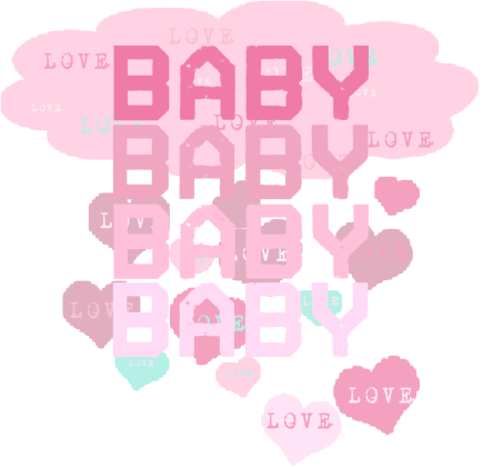 Torba-Różowa opowieść o Miłości Matki do Dziecka - Serce i Baby Love na Torbie