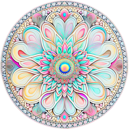 Etui-"Mandala Uspokajające Kwiaty w Symetrycznej Aranżacji"