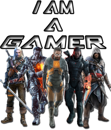 Koszulka "I am a gamer" czarna