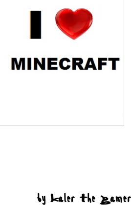 Koszulka -  I' love MINECRAFT (Biała)