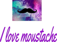 T-shirt "I love moustache" dla kobiet - krótki rękaw