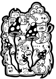 "Myshrooms" - Koszulka Doodles