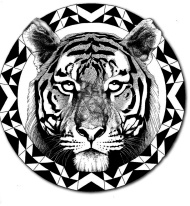 Tiger in circle