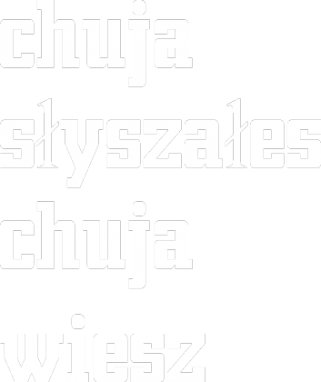 chuja  słyszałes   chuja  wiesz bluza