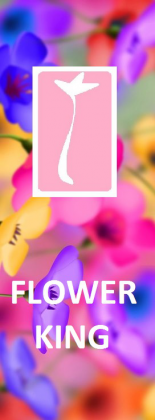 Żółta koszulka z napisem i logiem "FlowerKing"