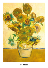 Reprodukcja kopi, Ann Kate, na podstawie Vincenta van Gogha: Słoneczniki. Plakat A2