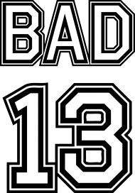 Bluza z napisem BAD 13