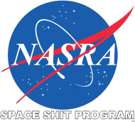NASRA space shit program T-shirt damski