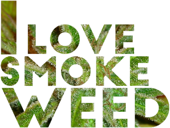 "I love smoke weed" Damska, Czarna