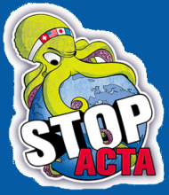 STOP ACTA/BLUE/WOMAN