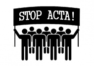 STOP ACTA/WHITE/BLUZA