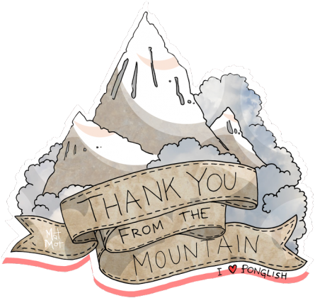 Thank you from the mountain!