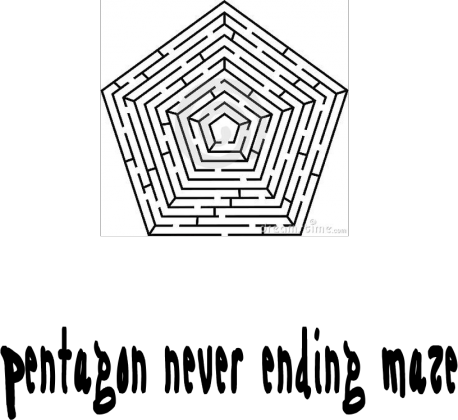 Pentagon never ending maze