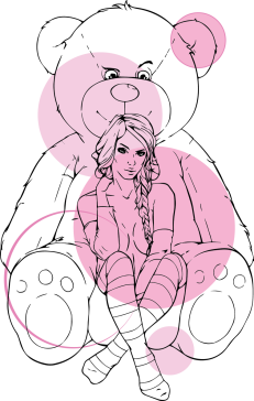 Teddybear girl pink #1