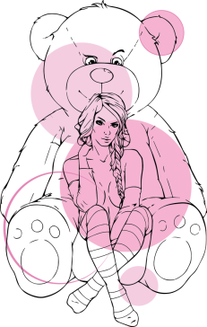 Teddybear girl pink #2